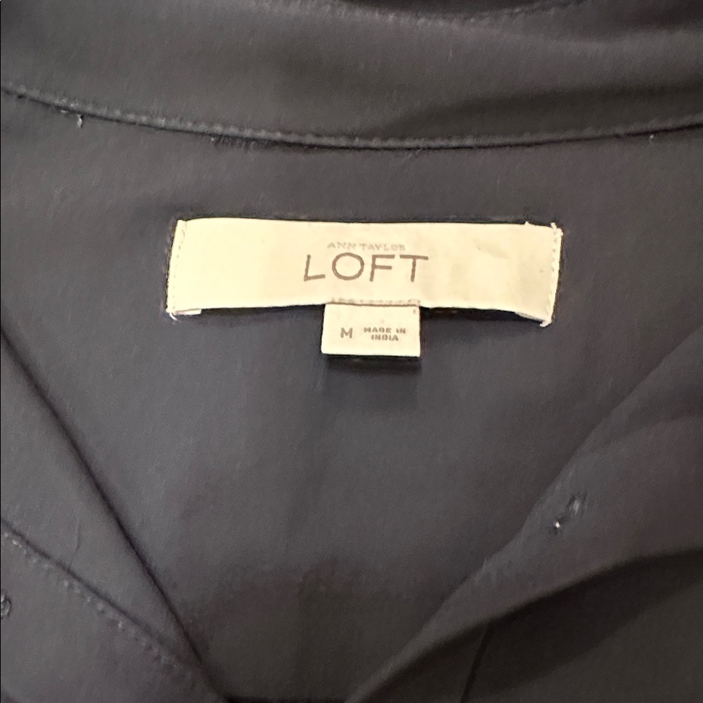LOFT Navy Blue Tunic shirt - Medium - Picture 2 of 11